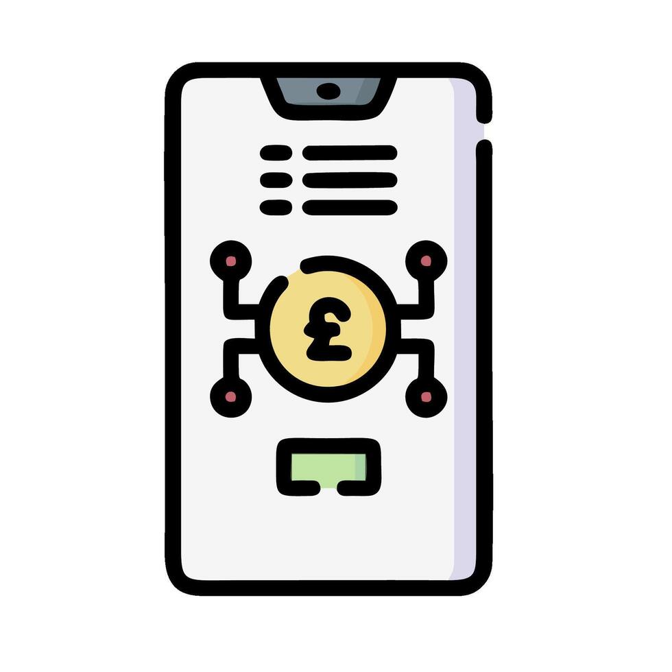 A phone with a pound sign on it vector