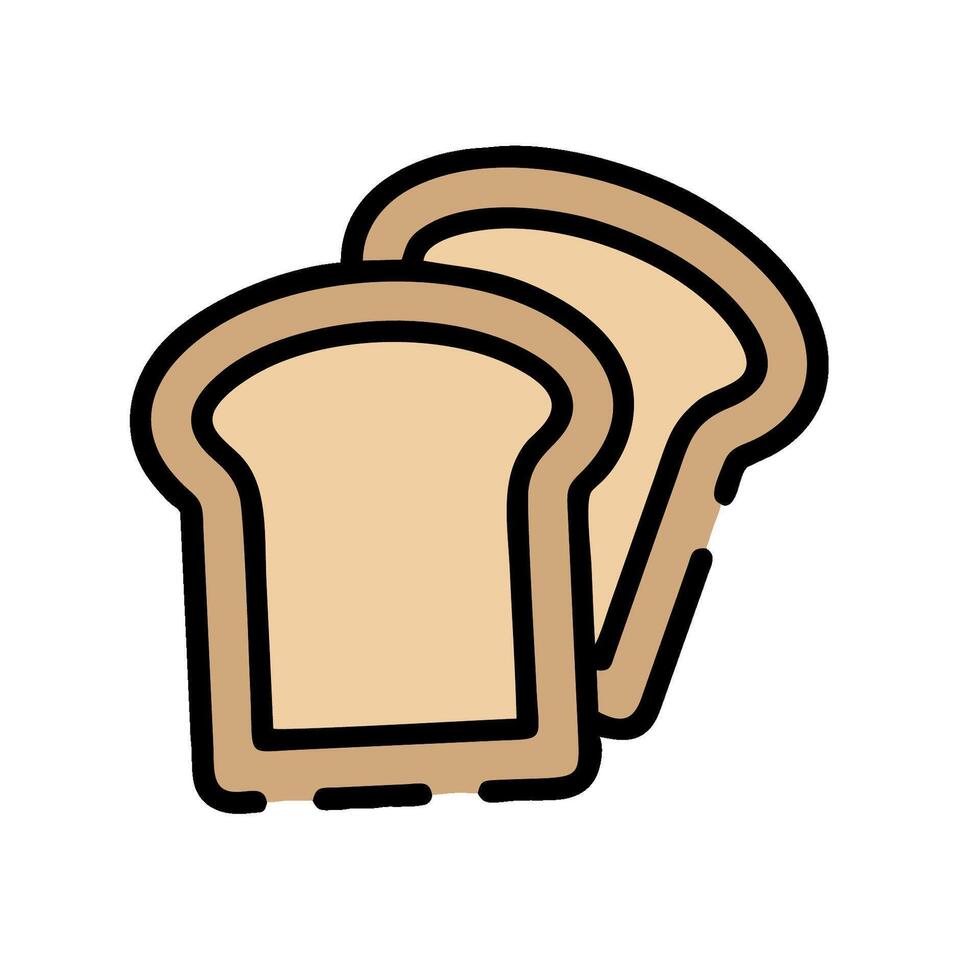 toast icon illustration on white background vector