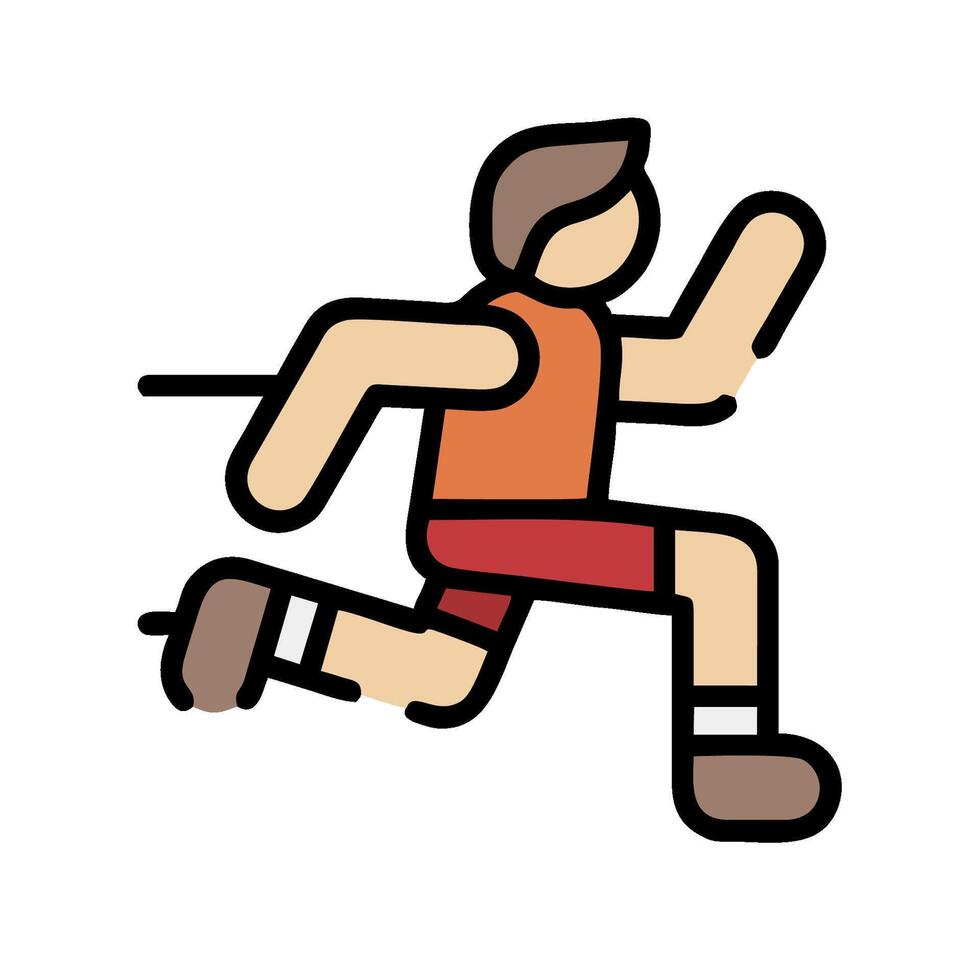 a man running in a straight line vector