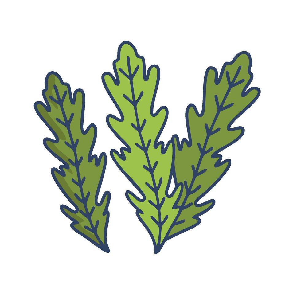 green leaves icon illustration design vector