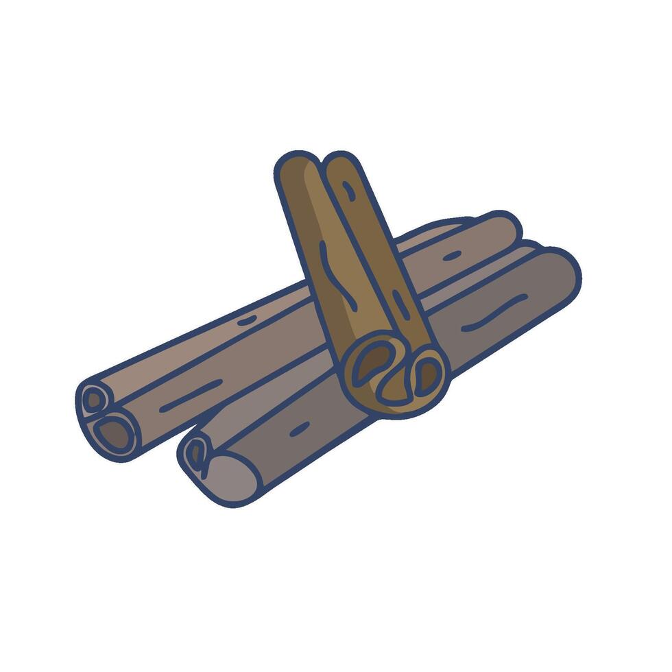 cinnamon sticks on a white background vector
