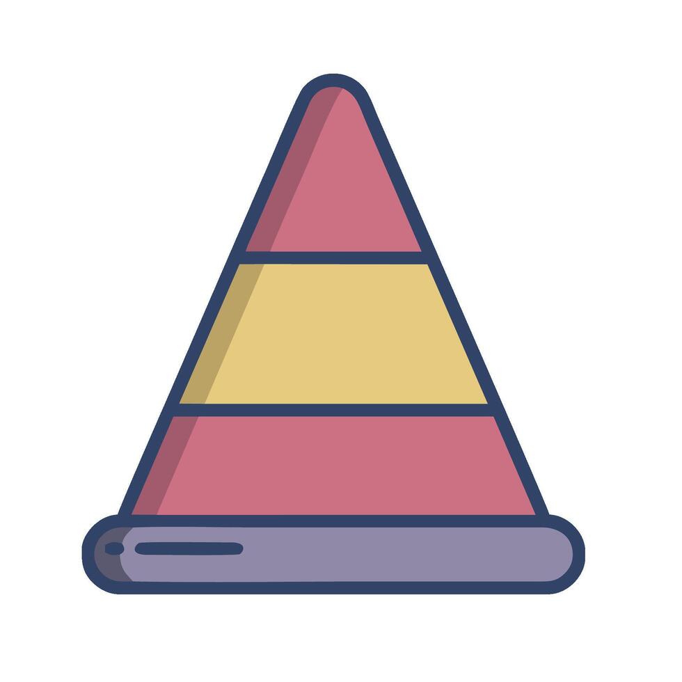 a traffic cone icon on a white background vector