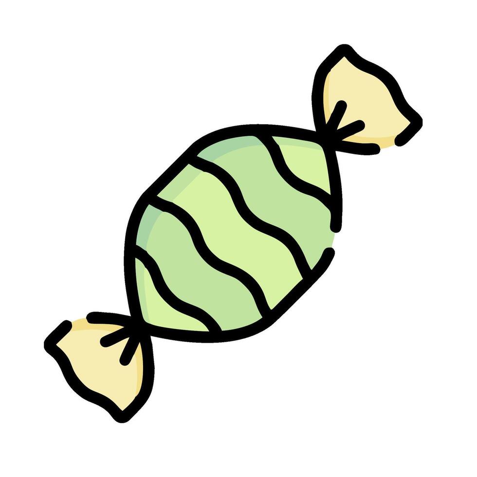 a candy bar with a green stripe on it vector