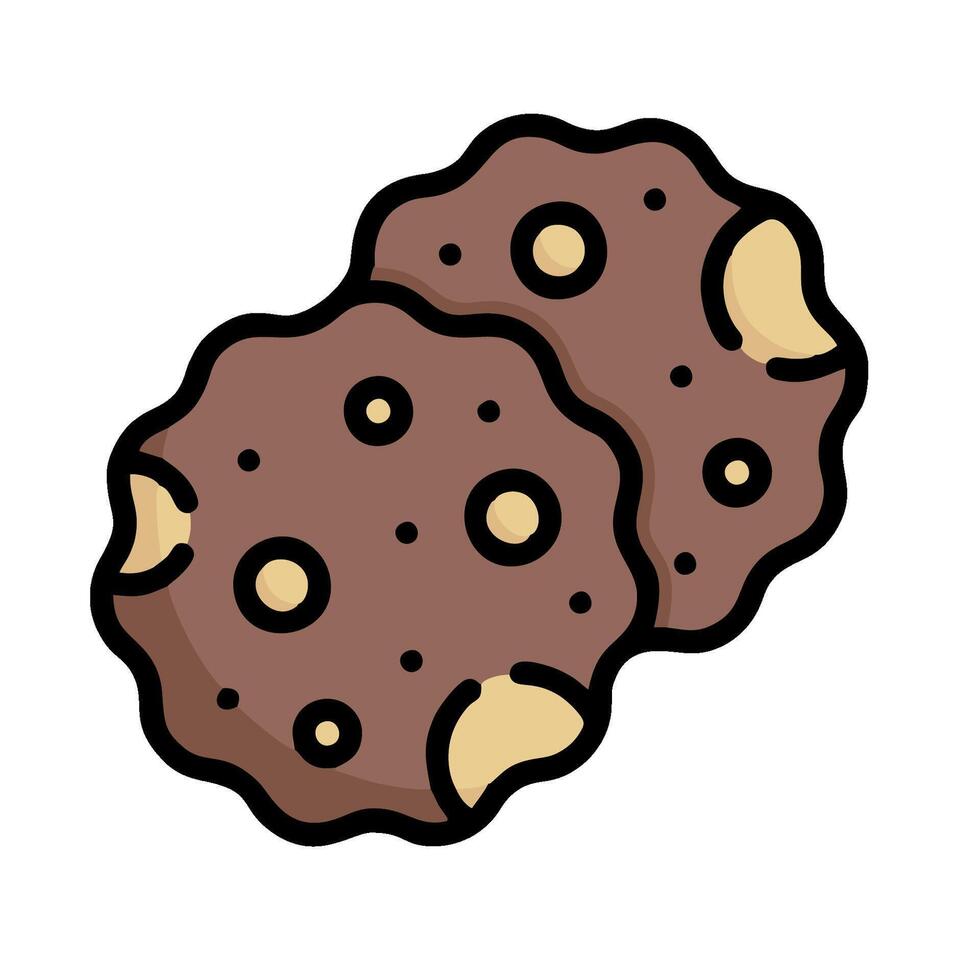 chocolate cookies icon illustration design vector
