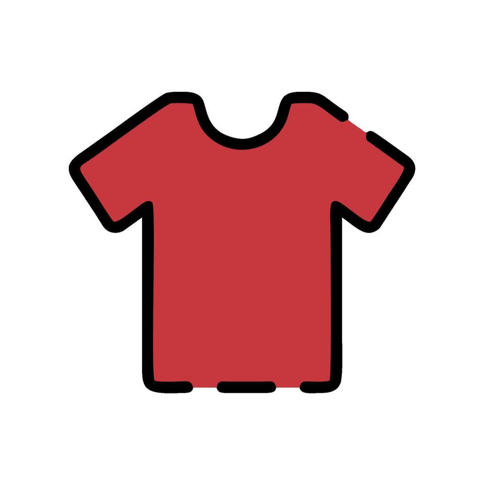 A red t - shirt icon on a white background vector