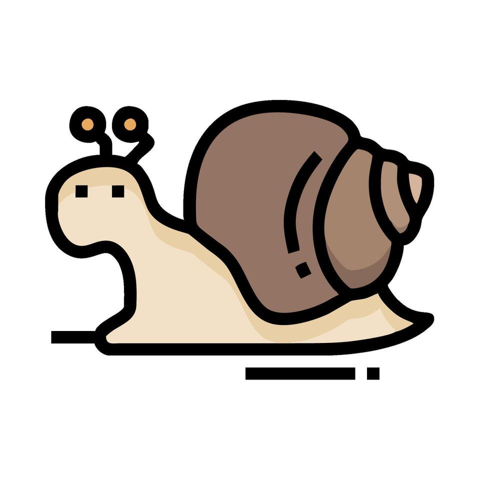 a cartoon snail with a white background vector