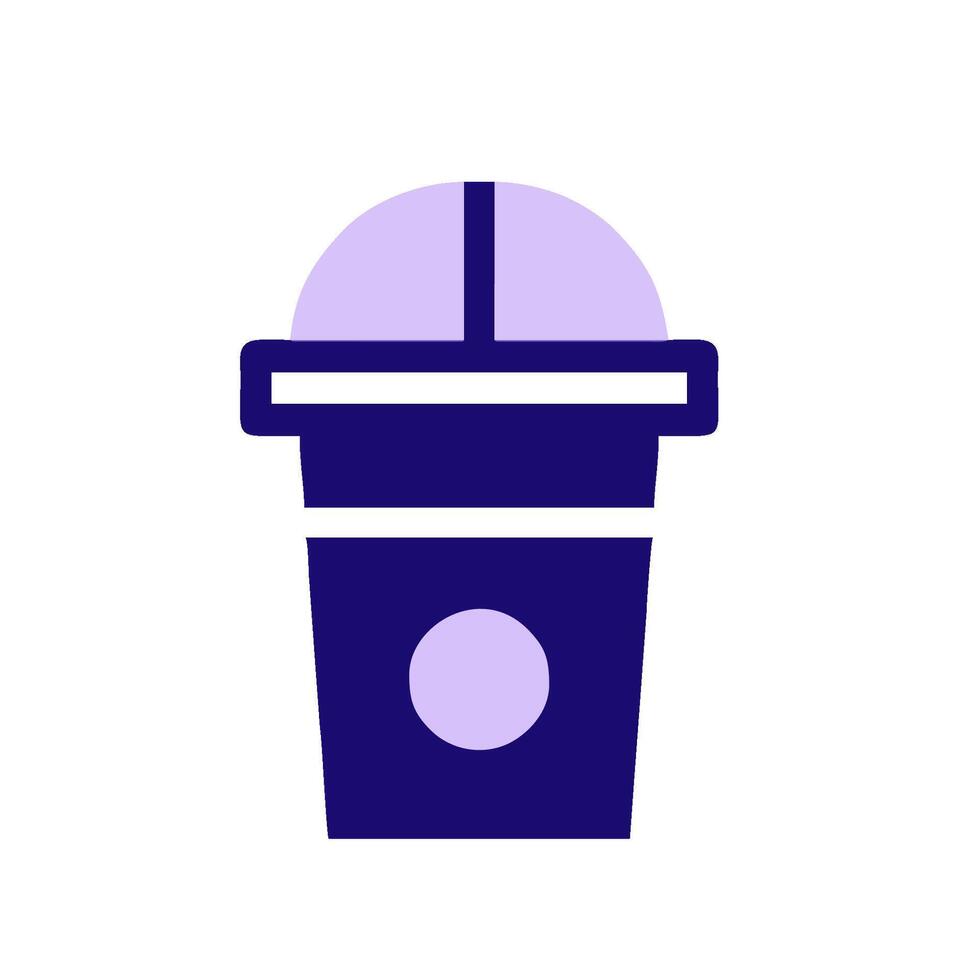 a purple cup with a lid on it vector