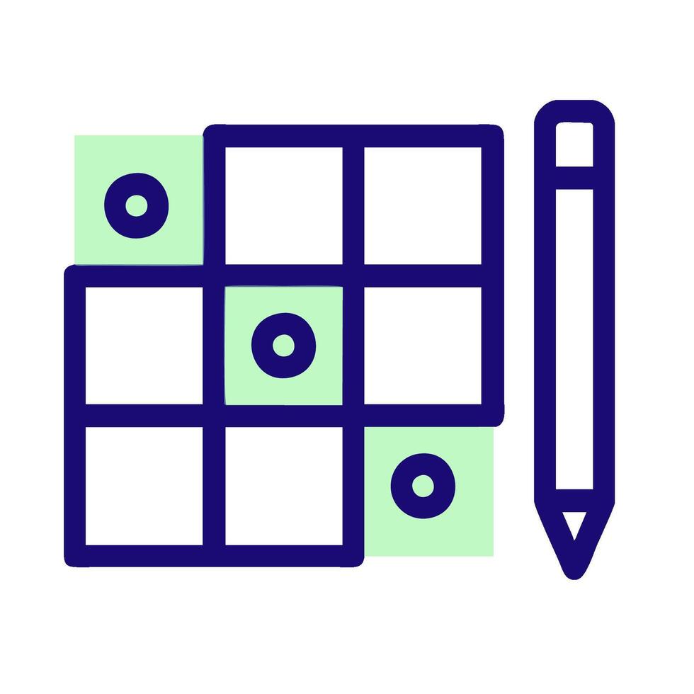 a pencil and a square puzzle icon vector