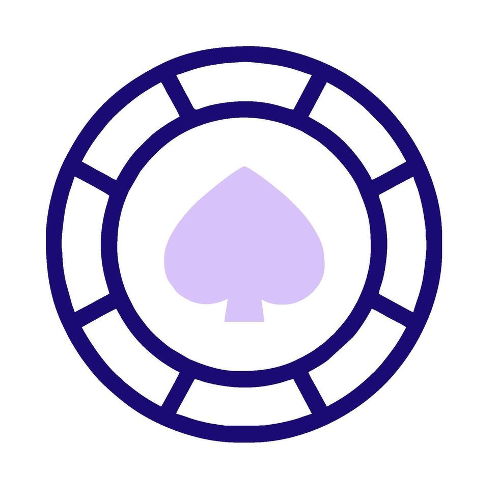 a purple poker chip icon on a white background vector