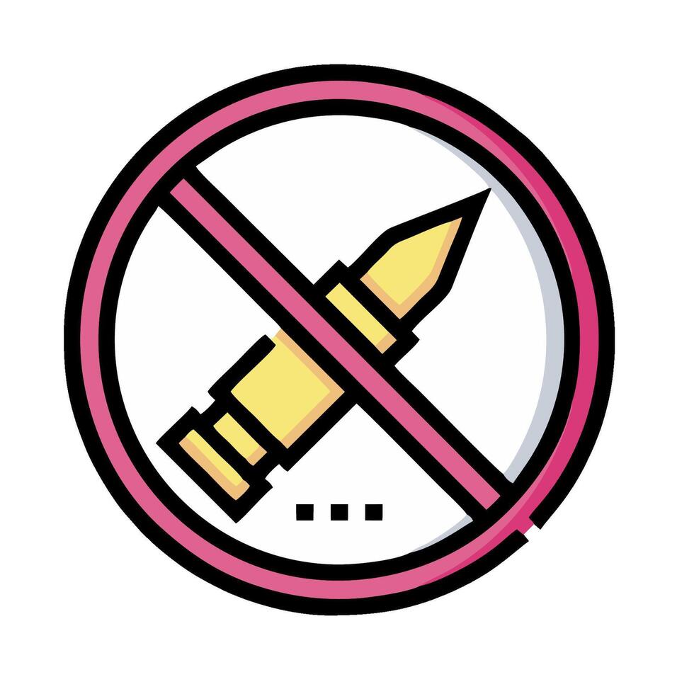 no pencil sign illustration vector