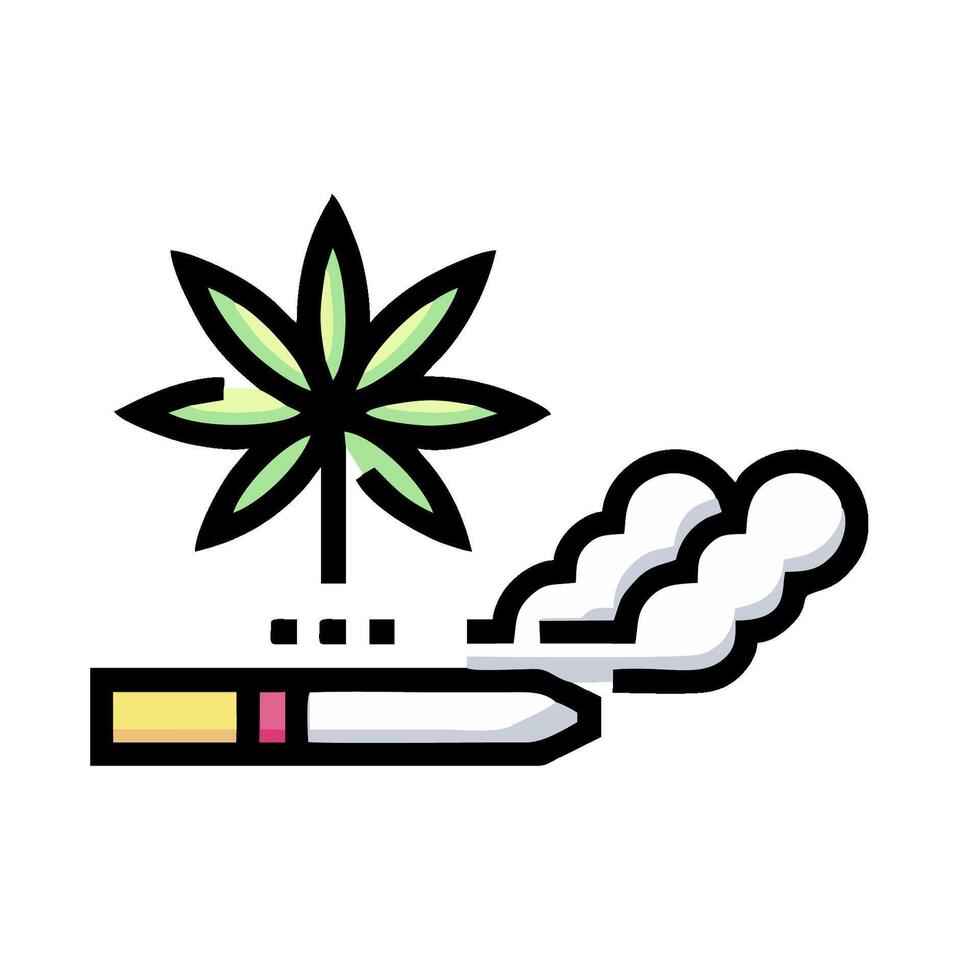 a cigarette and a marijuana plant are next to each other vector