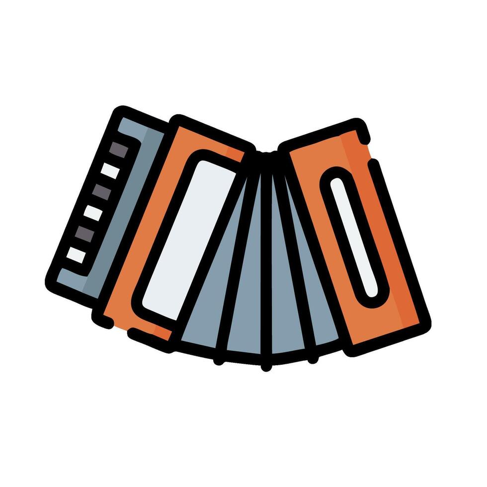 an accordion icon on a white background vector