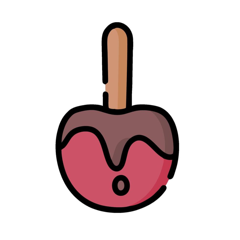 an ice cream with a stick on top of it vector