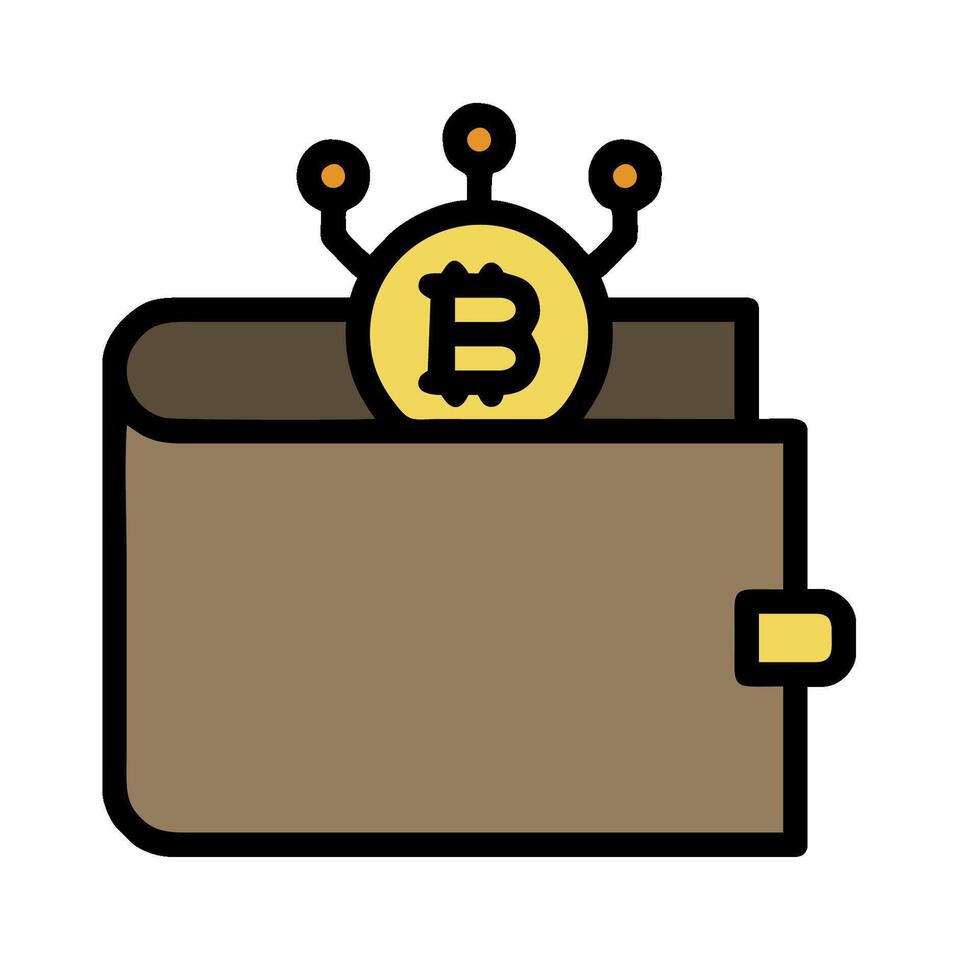 bitcoin wallet icon illustration vector