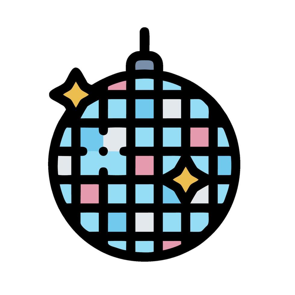disco ball icon illustration vector