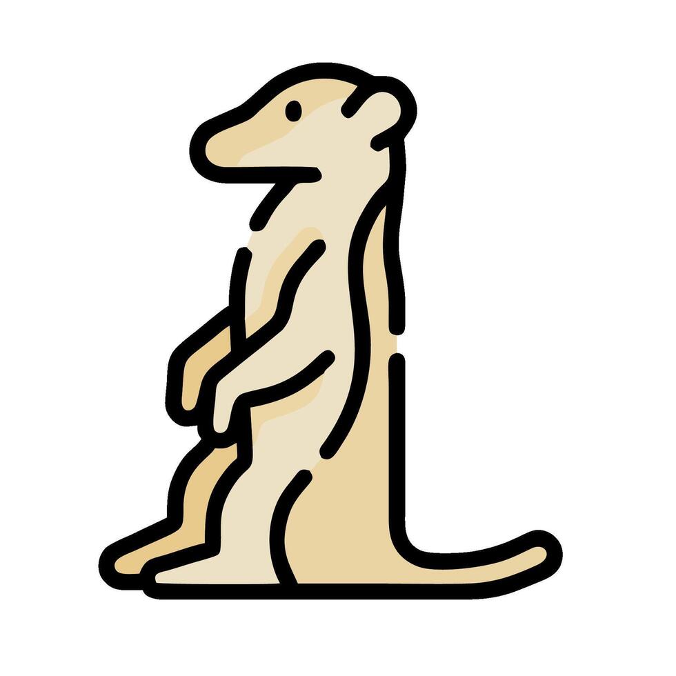 a meerkat is standing on its hind legs vector