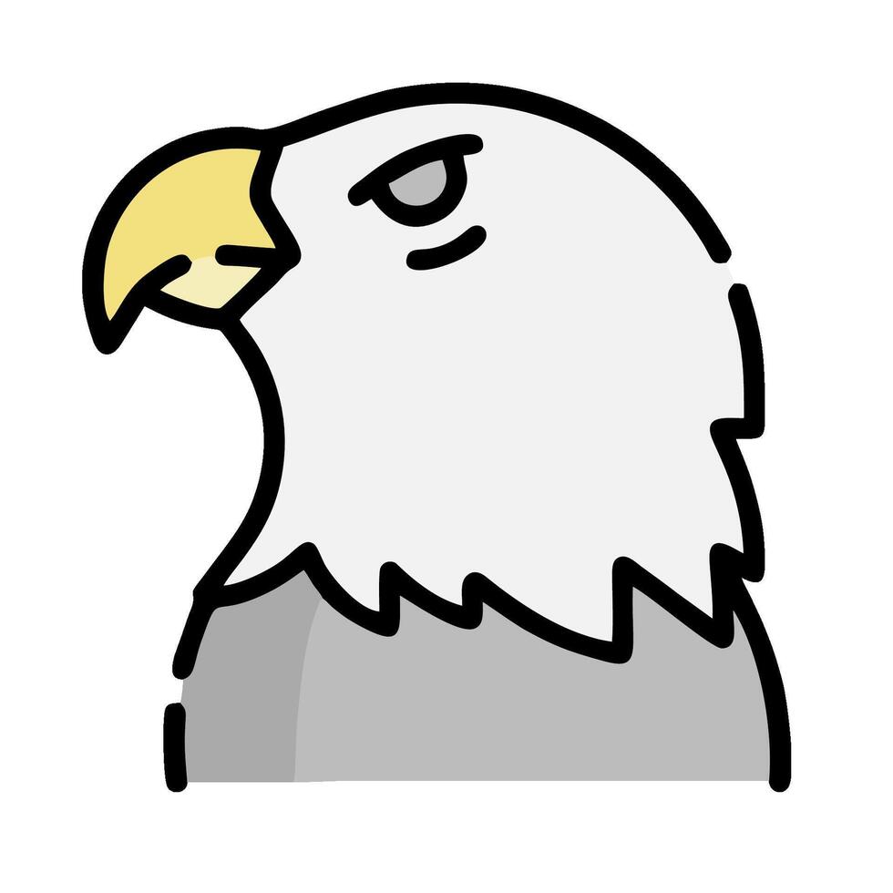 a cartoon bald eagle head on a white background vector