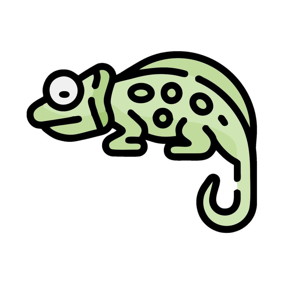 a cartoon chameleon with a big eye vector