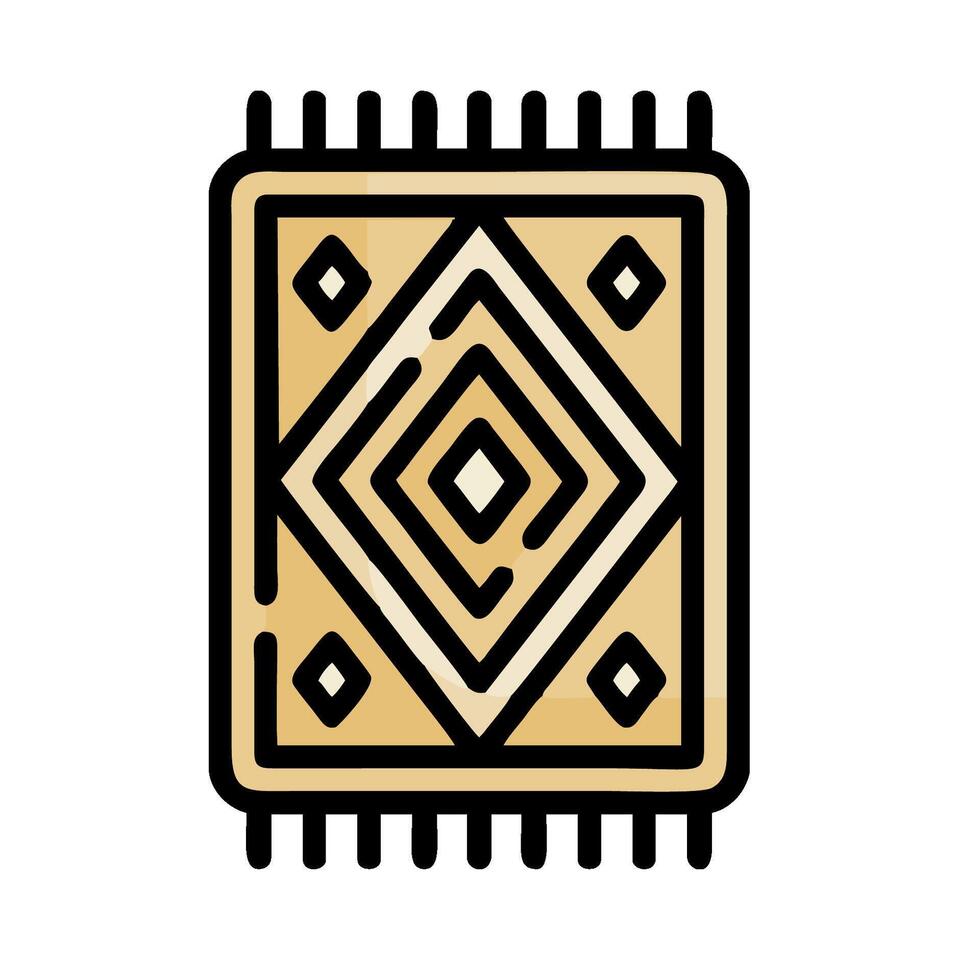 a rug with geometric design on it vector
