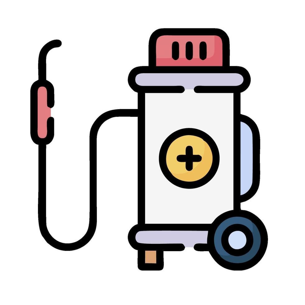 a gas pump with a red and white handle vector