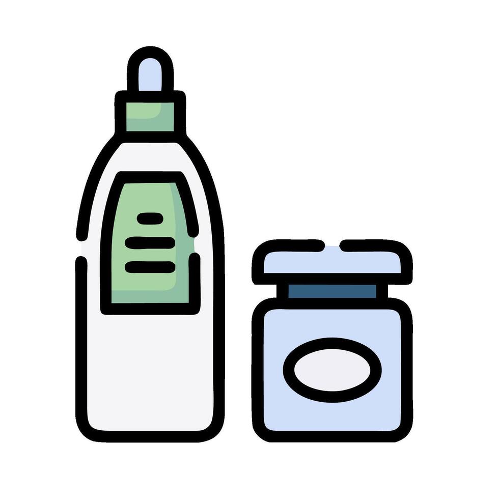 a bottle of toothpaste and a jar of toothpaste vector