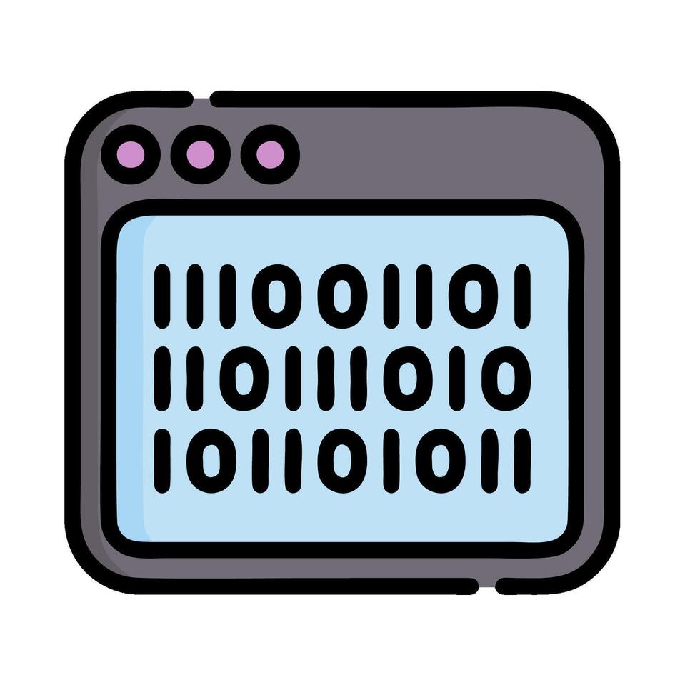 computer screen with binary code on it 50462850 Vector Art at Vecteezy