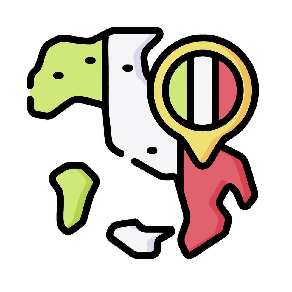 italy map location icon illustration design vector