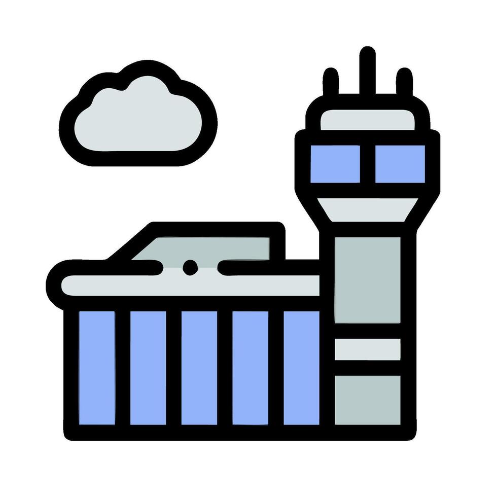 airport control tower icon vector