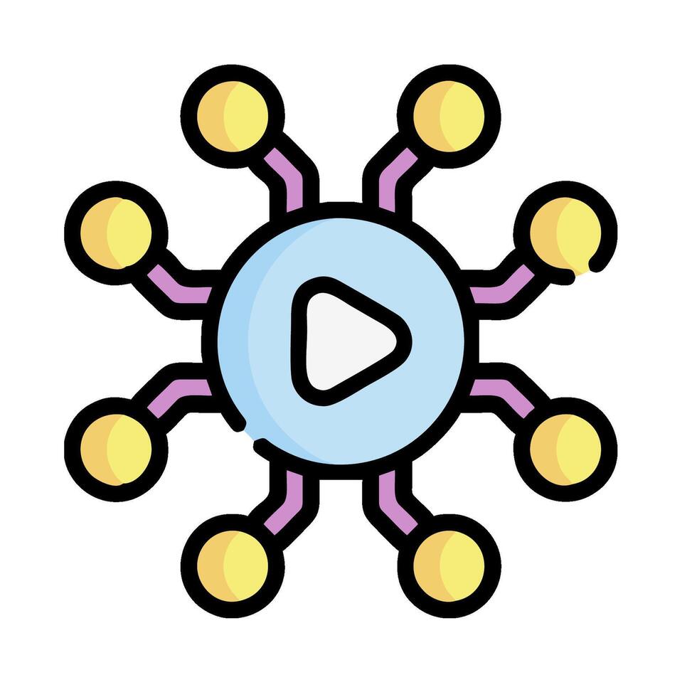 a player icon with a circle around it vector