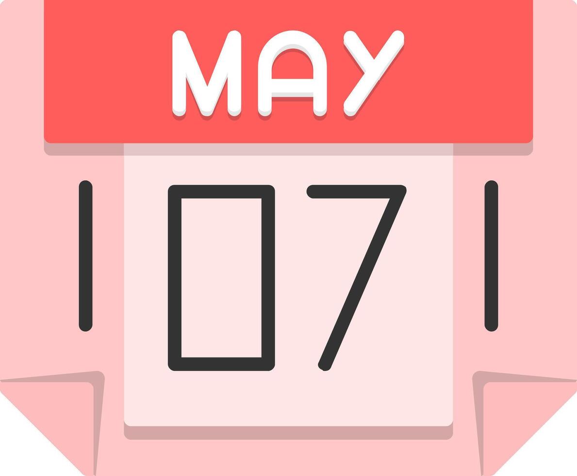 7 May Icon Design Symbol vector