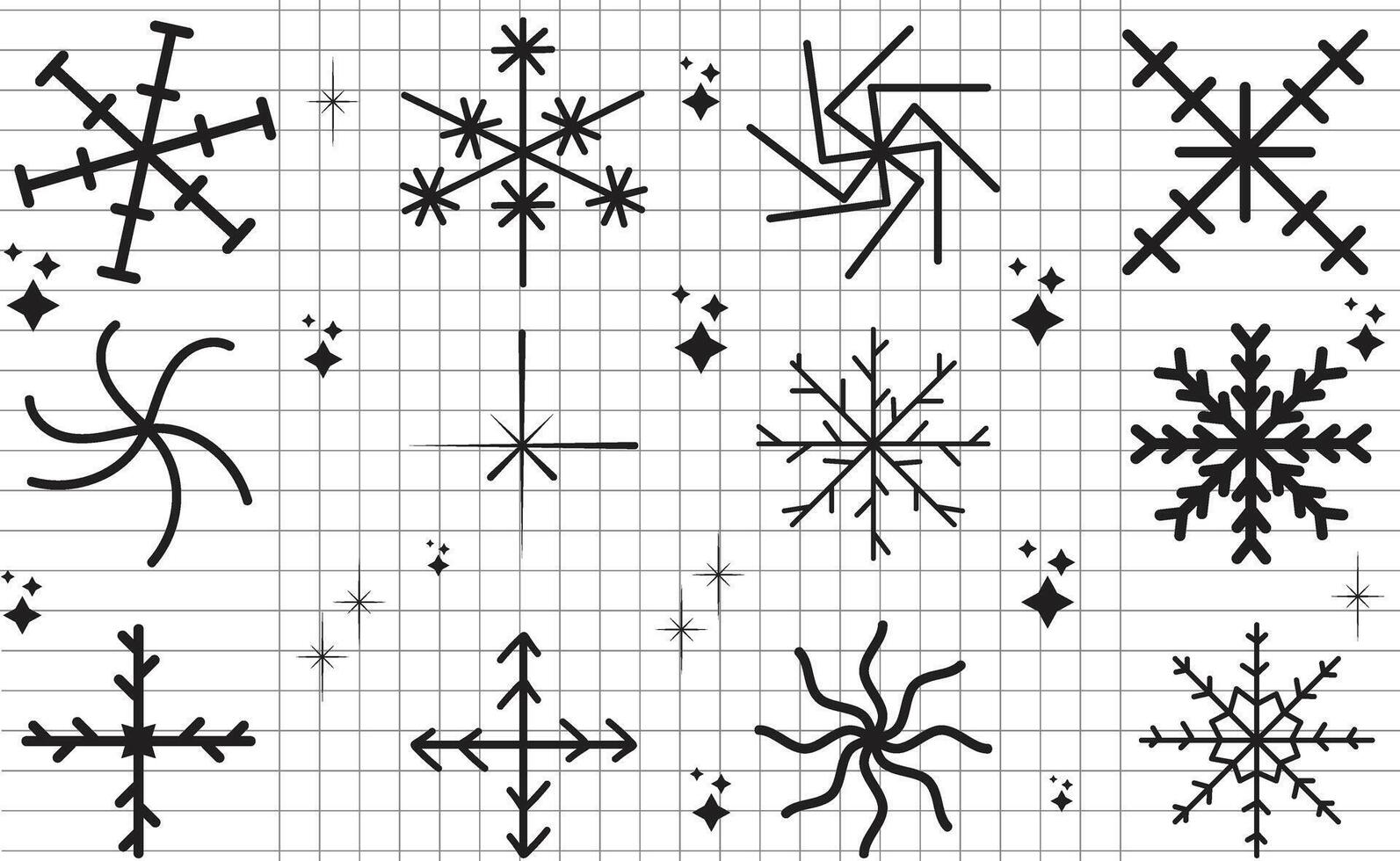 Christmas Snow Star icon Hand Drawing Use Your Graphics Related Work And Others vector