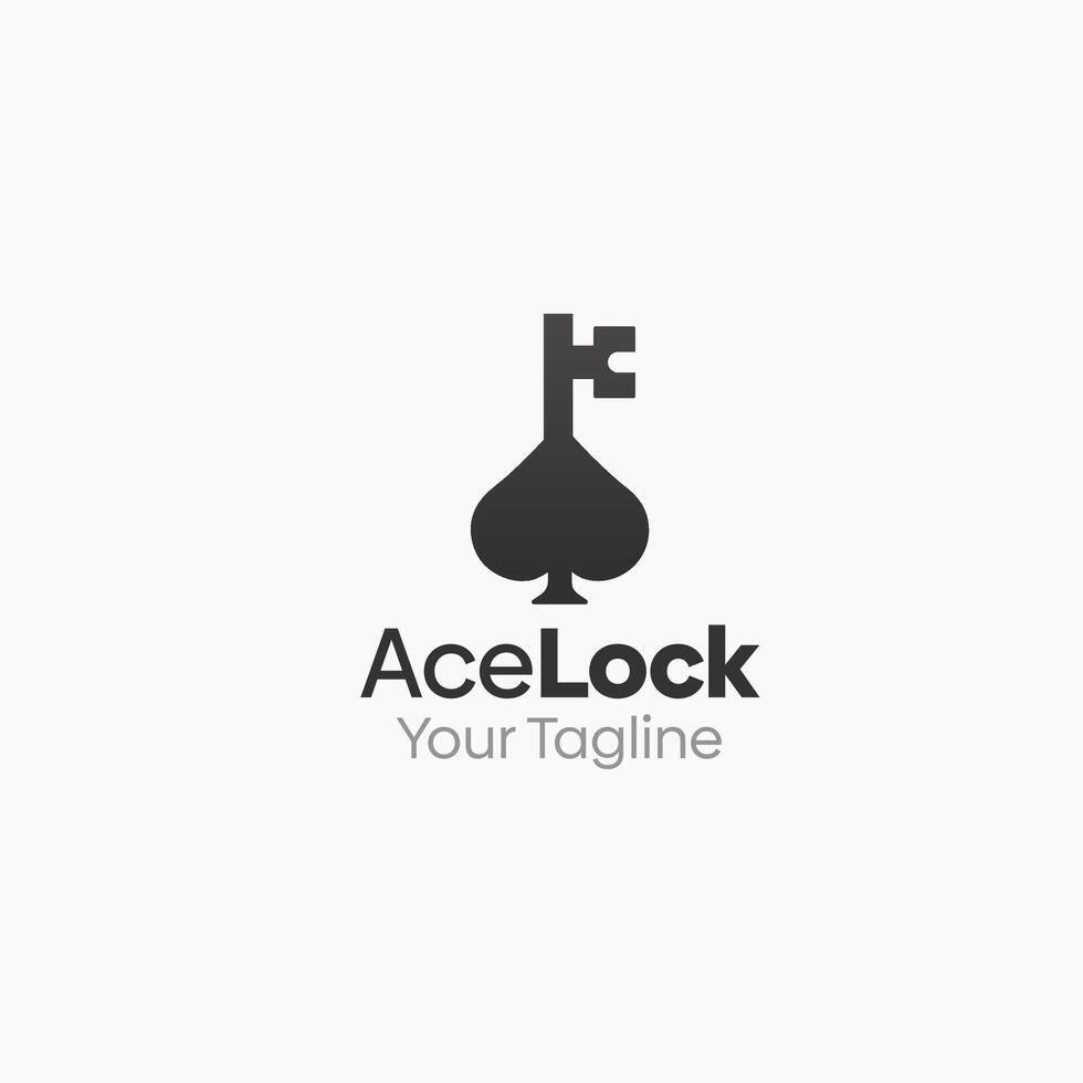 Ace Lock Logo Template Design. Good for Business, Start up, Agency, and Organization vector