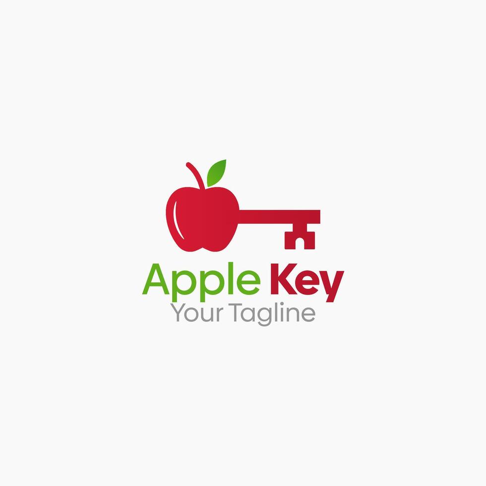Apple Key Logo Template Design. Good for Business, Start up, Agency, and Organization vector
