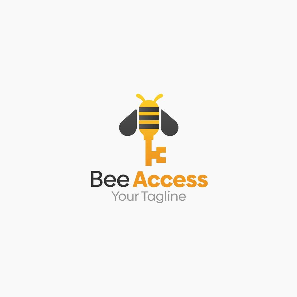 Bee Access Logo Template Design. Good for Business, Start up, Agency, and Organization vector