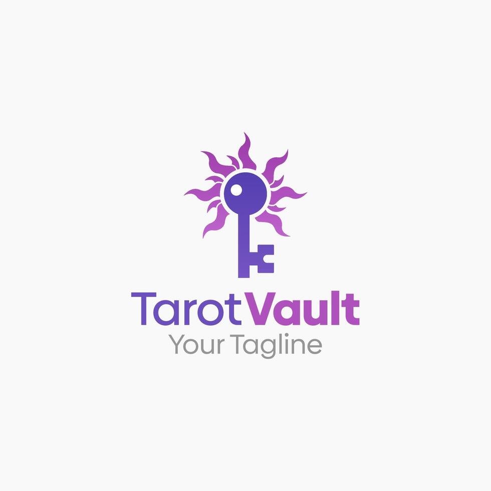 Tarot Vault Logo Template Design. Good for Business, Start up, Agency, and Organization vector