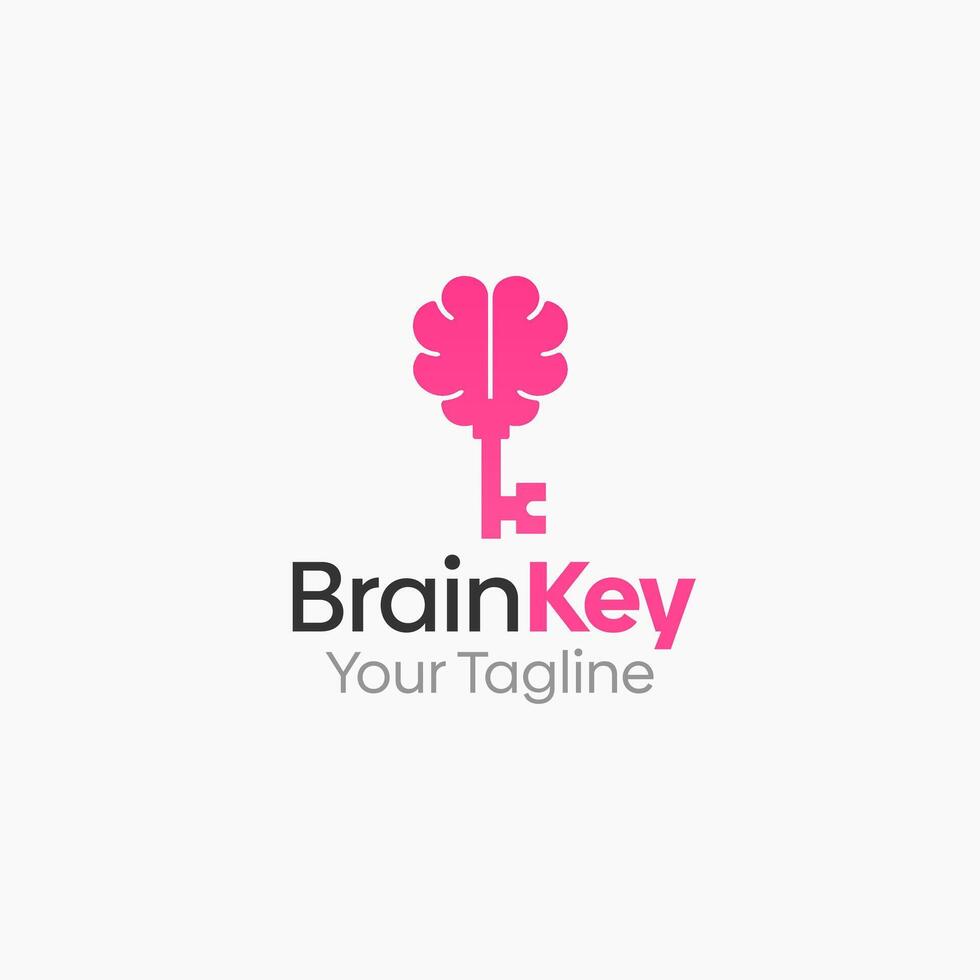 Brain Key Logo Template Design. Good for Business, Start up, Agency, and Organization vector