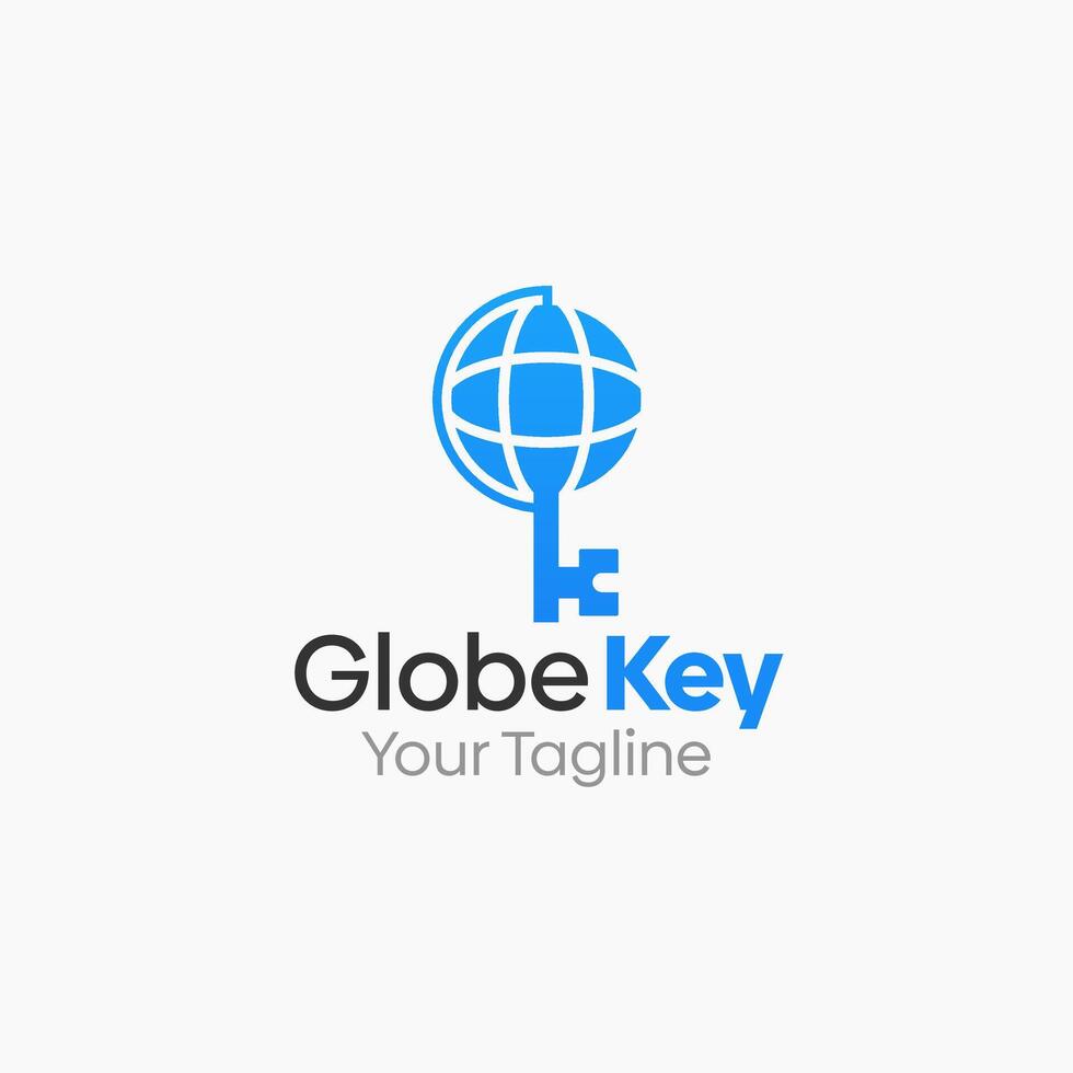 Globe Key Logo Template Design. Good for Business, Start up, Agency, and Organization vector