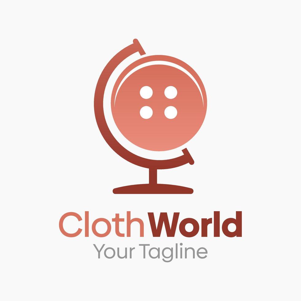 Cloth World Logo Design Template. Good for Business, Agency, Community and Organization vector