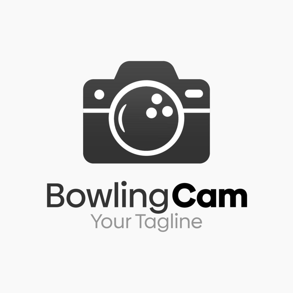 Bowling Camera Logo Design Template. Good for Business, Agency, Community and Organization vector