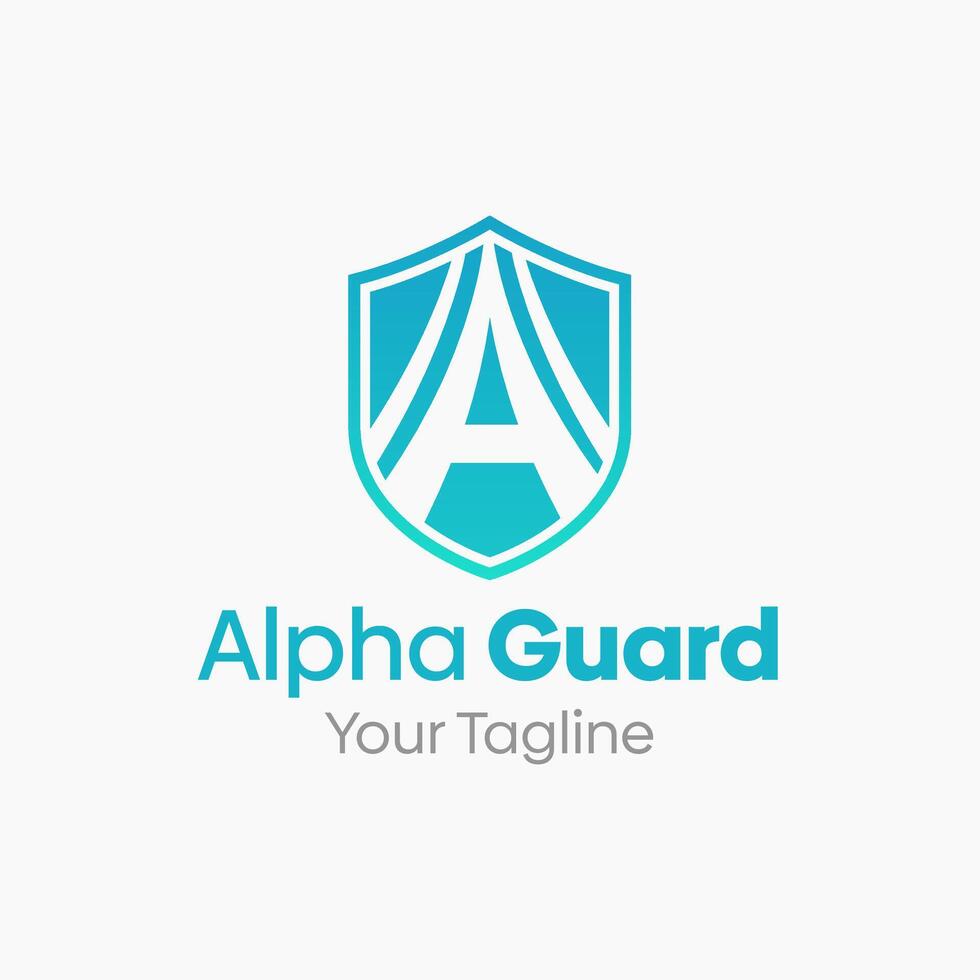 Alpha guard logo design vector