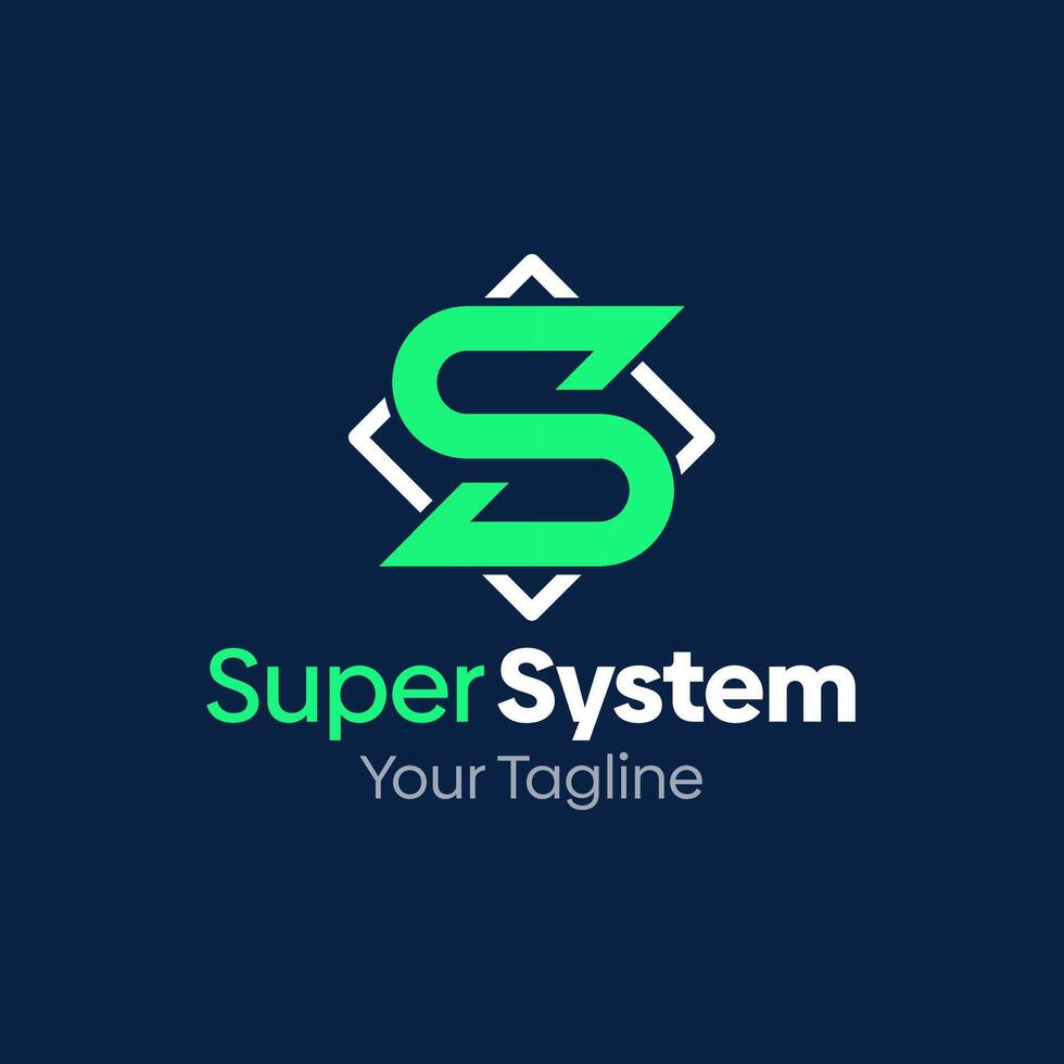 Super system logo design vector