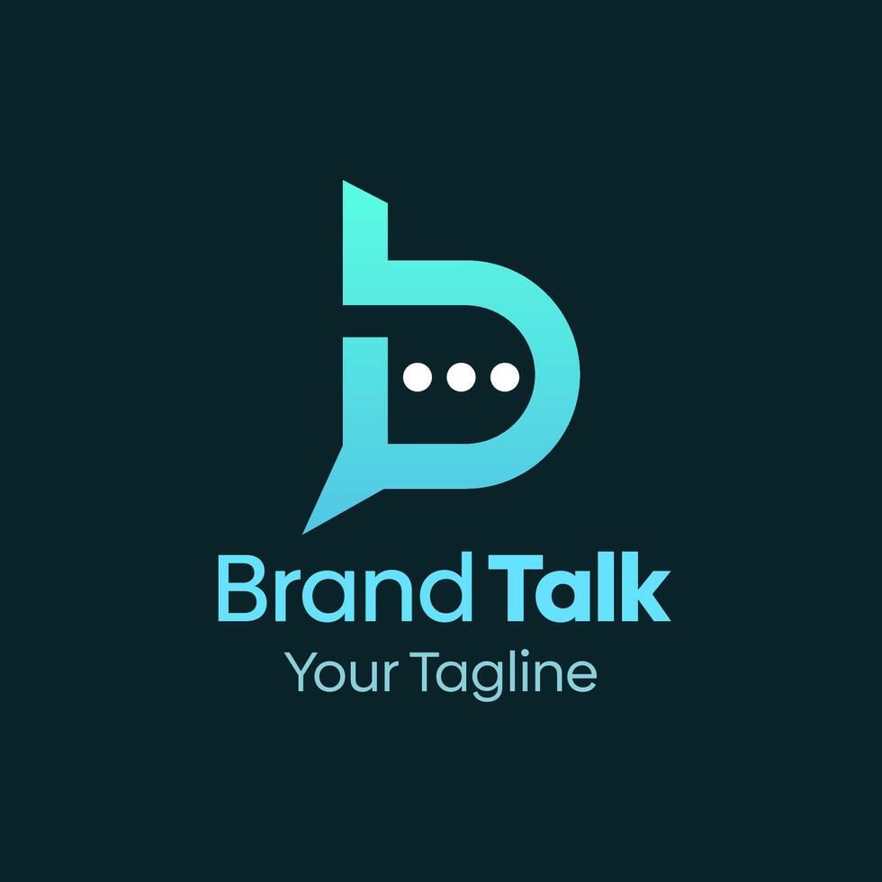Brand talk logo design vector
