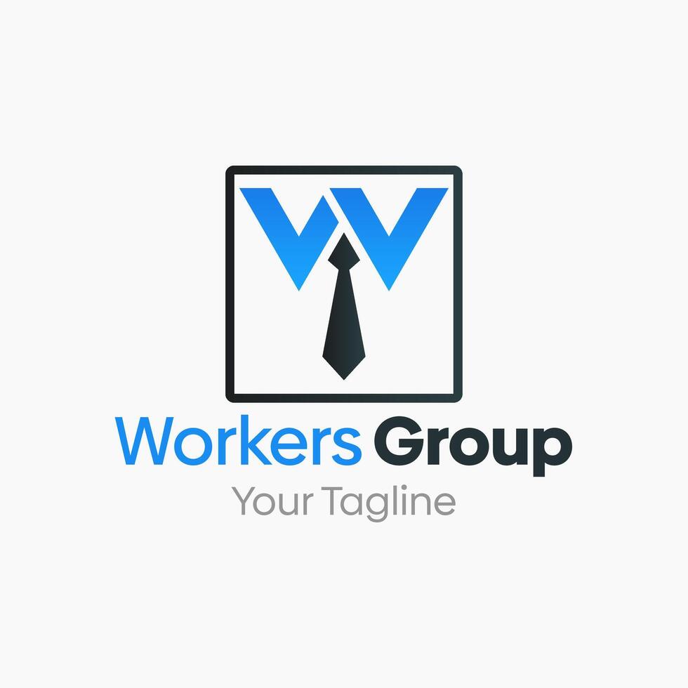 Workers group logo design vector