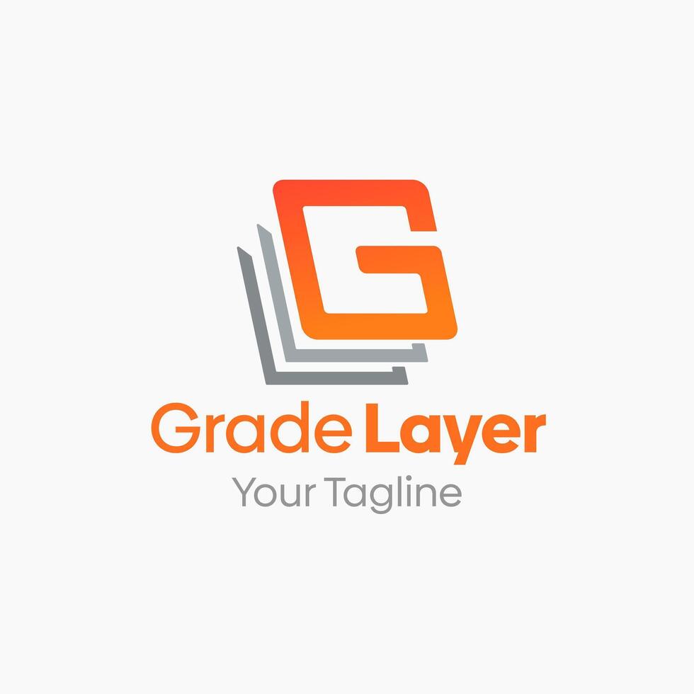 Grade layer logo template vector