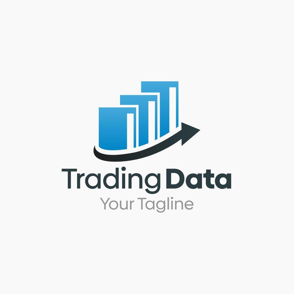 A logo for trading data vector