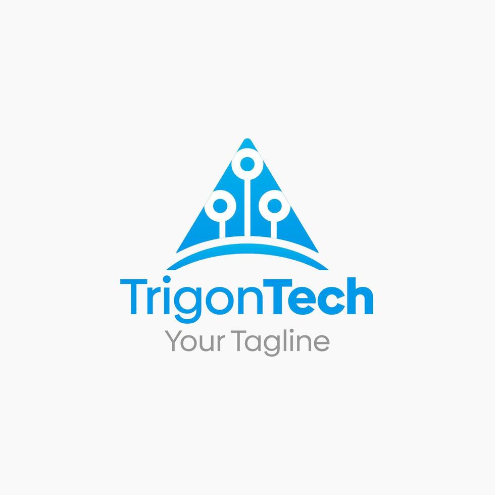 Logo design for trigon tech vector