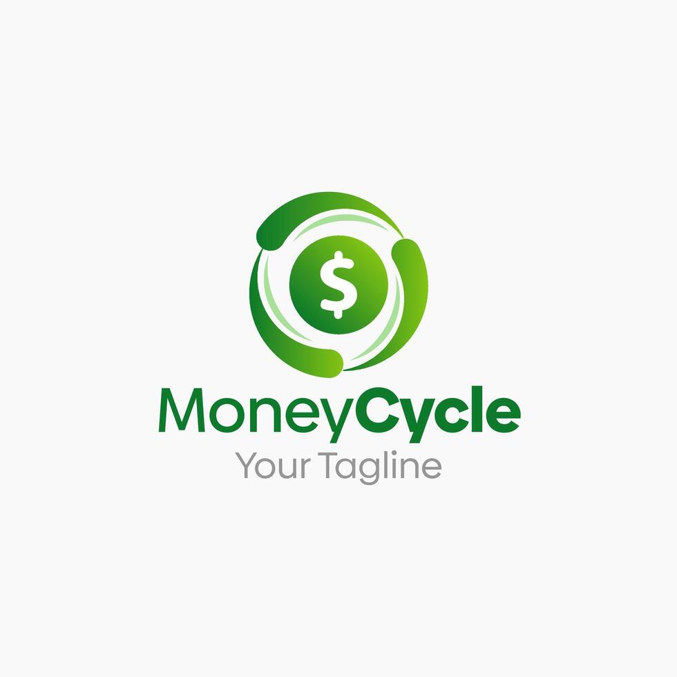 Money cycle logo design vector