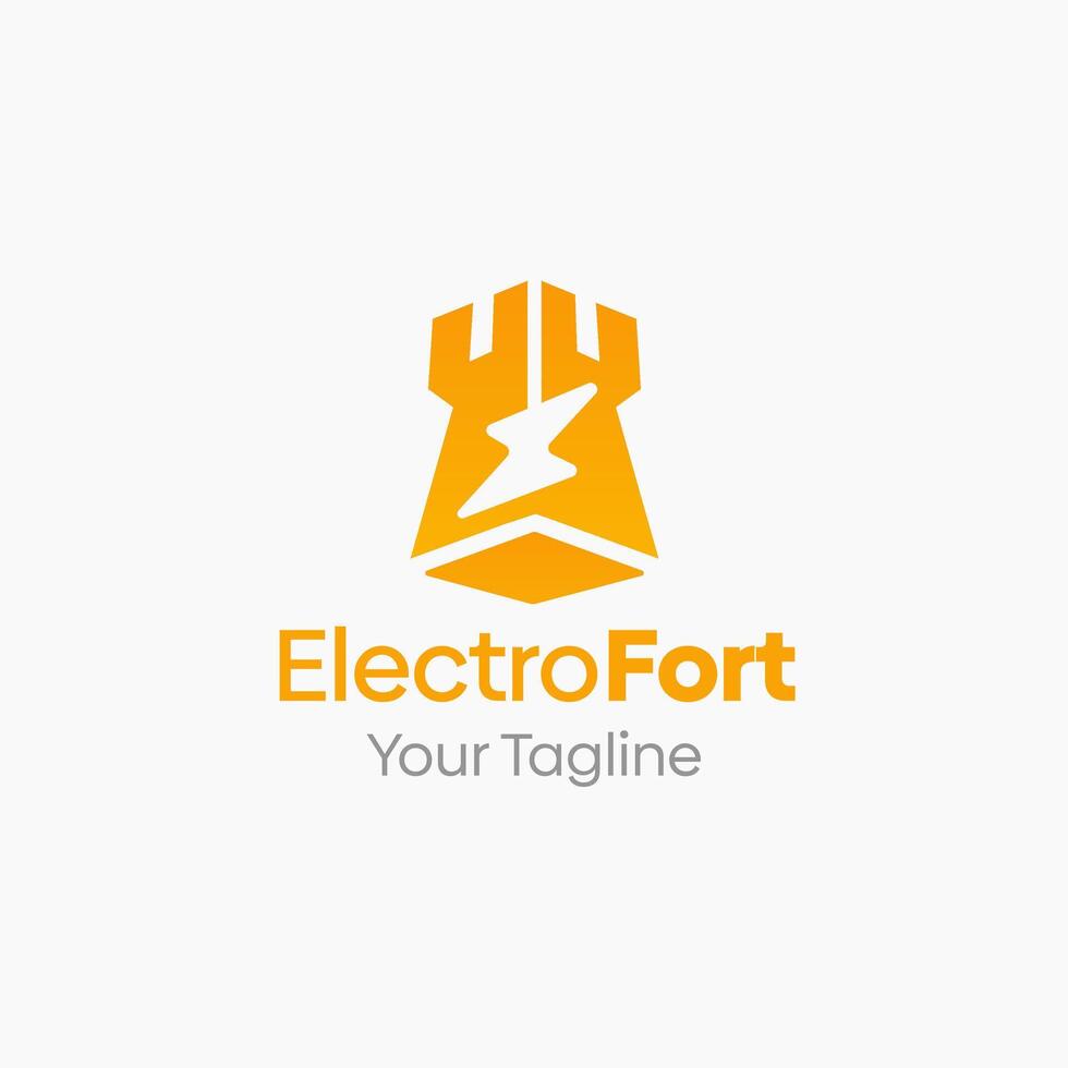 Electro fort logo design vector