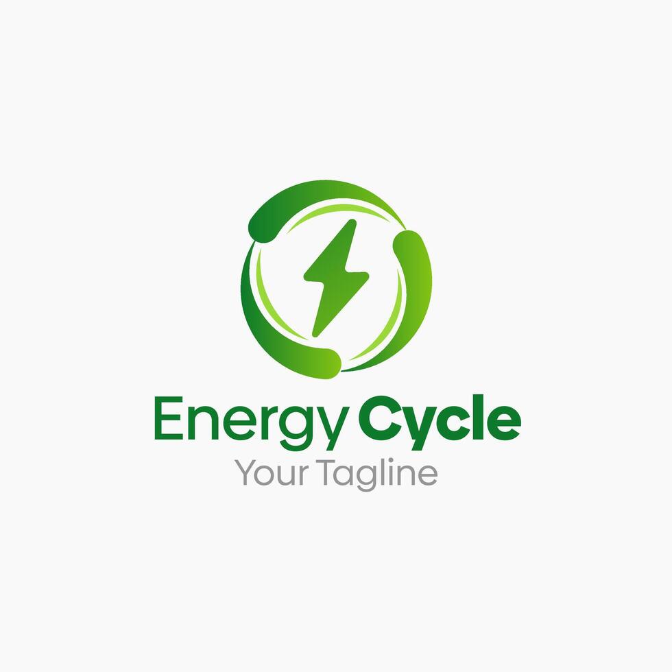 Energy cycle logo design vector