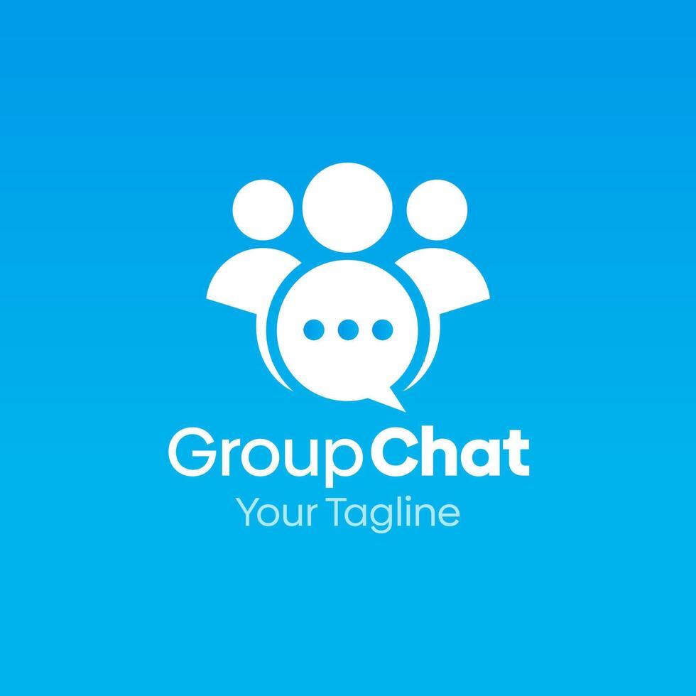 Groupchat logo design vector